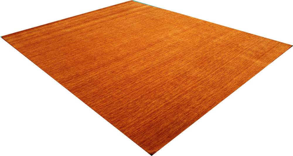 New Handmade Modern Lori Rug  in a Dark Orange Color