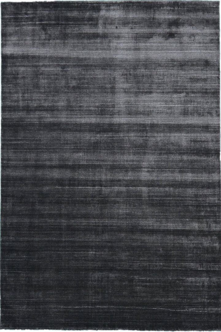 New Handmade Modern Anmol Bamboo Silk Rug  Charcoal Color