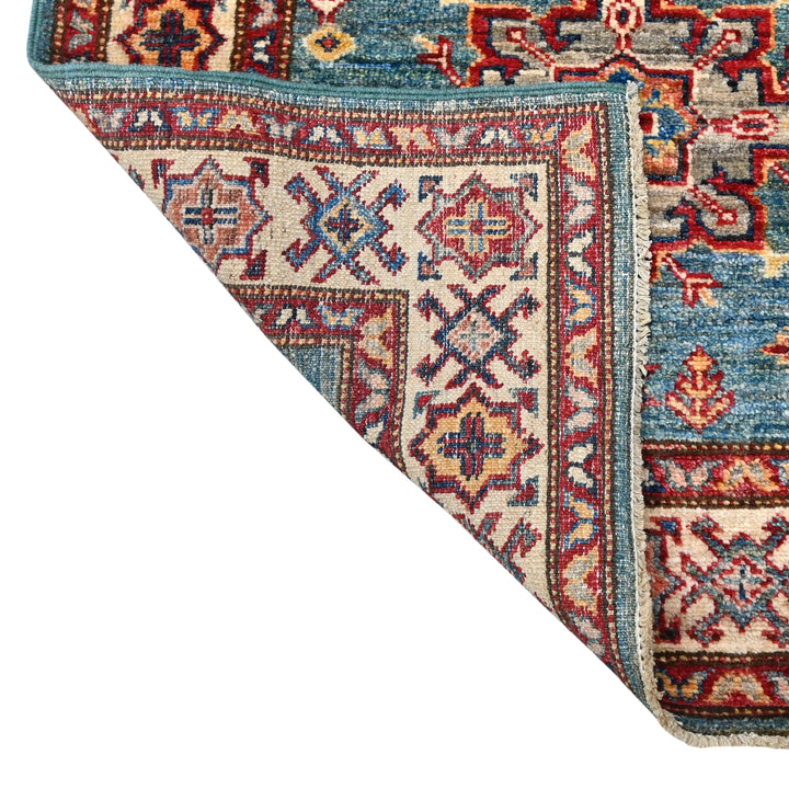 Hand Knotted Kazak Runner in Red 