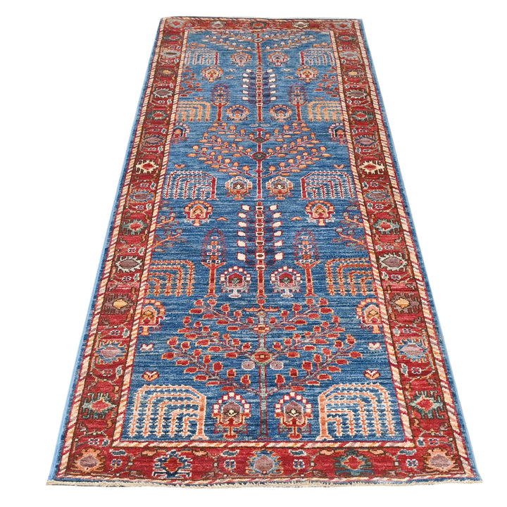 Hand Knotted Ariana Runner in Blue