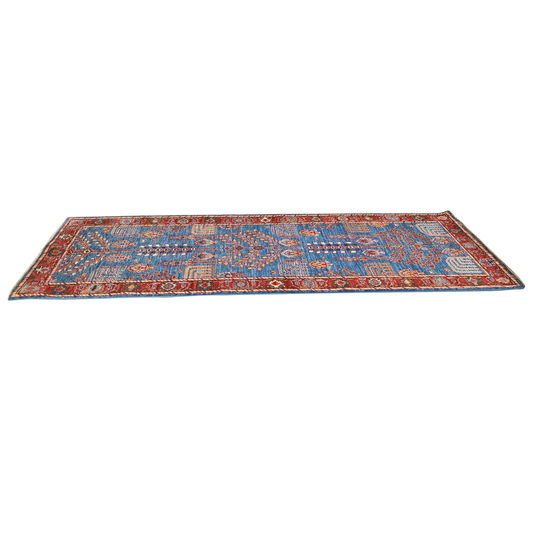 Hand Knotted Ariana Runner in Blue