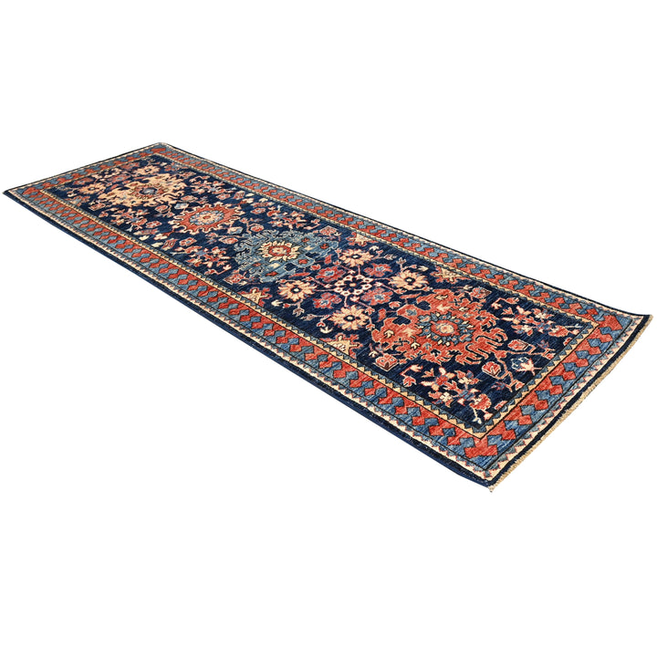 Hand Knotted Ariana Runner in Blue