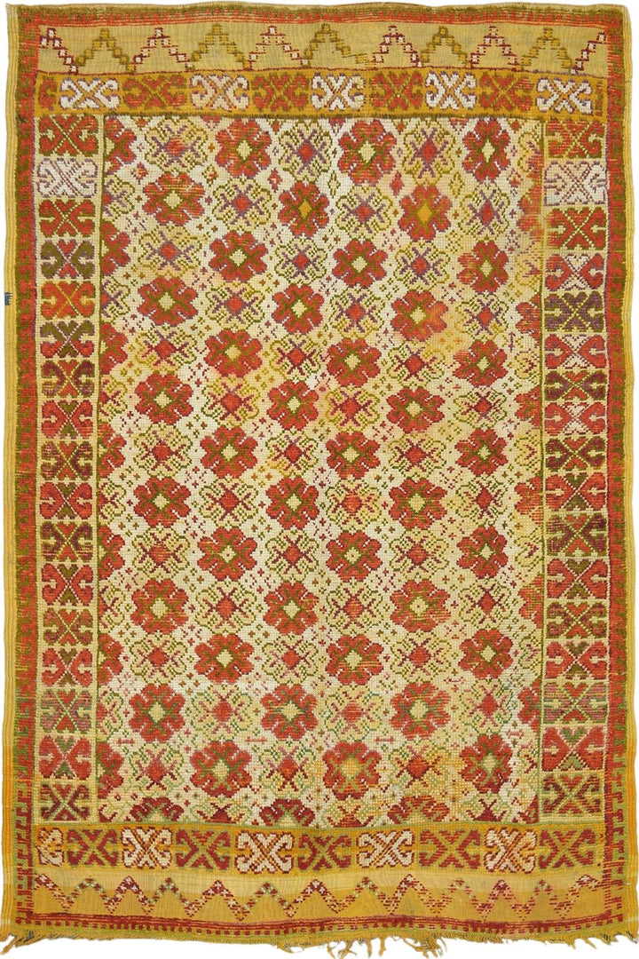 A Vintage Moroccan in yellow Rug