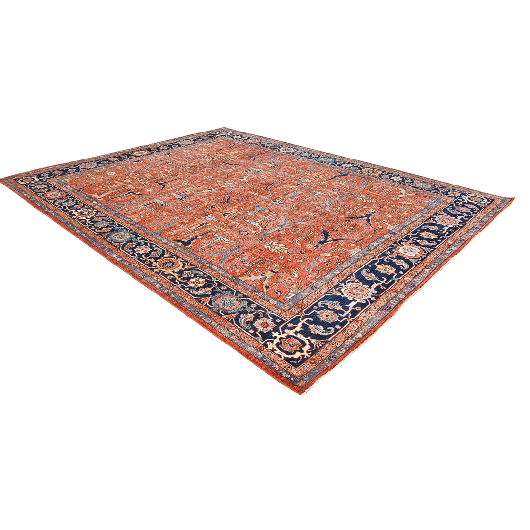 Hand Knotted Ariana Area Rug in red 