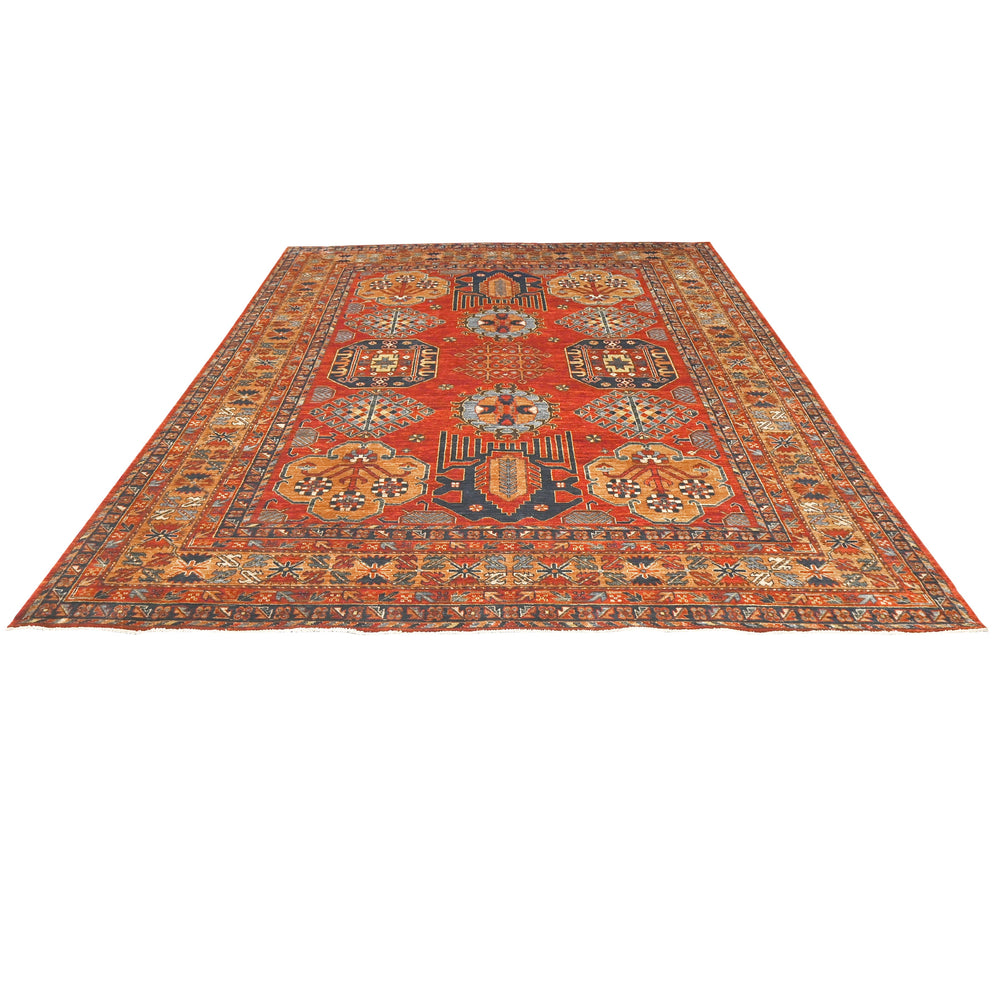 Hand Knotted Ariana Area Rug in Red 