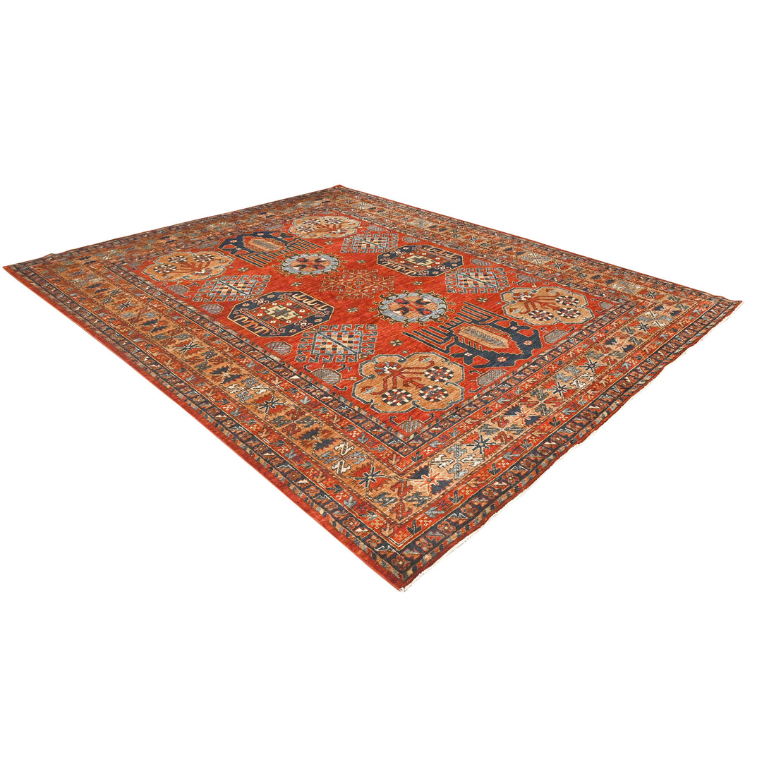 Hand Knotted Ariana Area Rug in Red  color