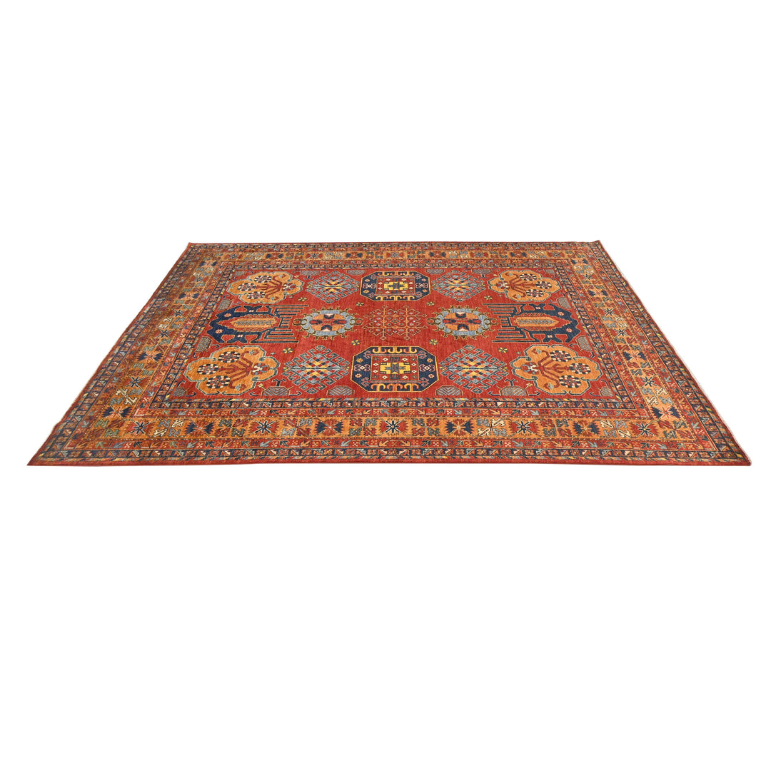 Hand Knotted Ariana Area Rug in Red  color