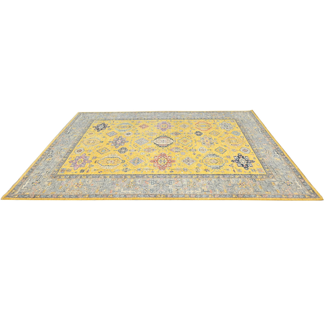 Hand Knotted Ariana Area Rug in Yellow