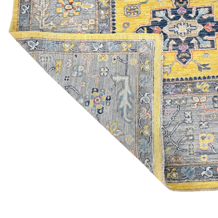 Hand Knotted Ariana Area Rug in Yellow