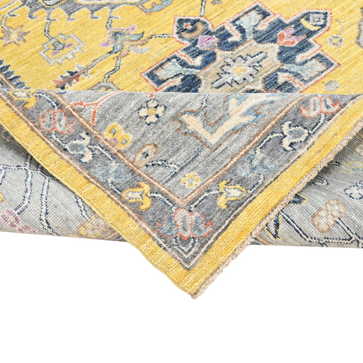 Hand Knotted Ariana Area Rug in Yellow