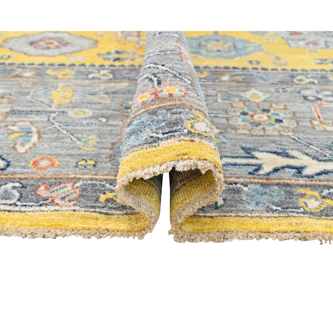 Hand Knotted Ariana Area Rug in Yellow