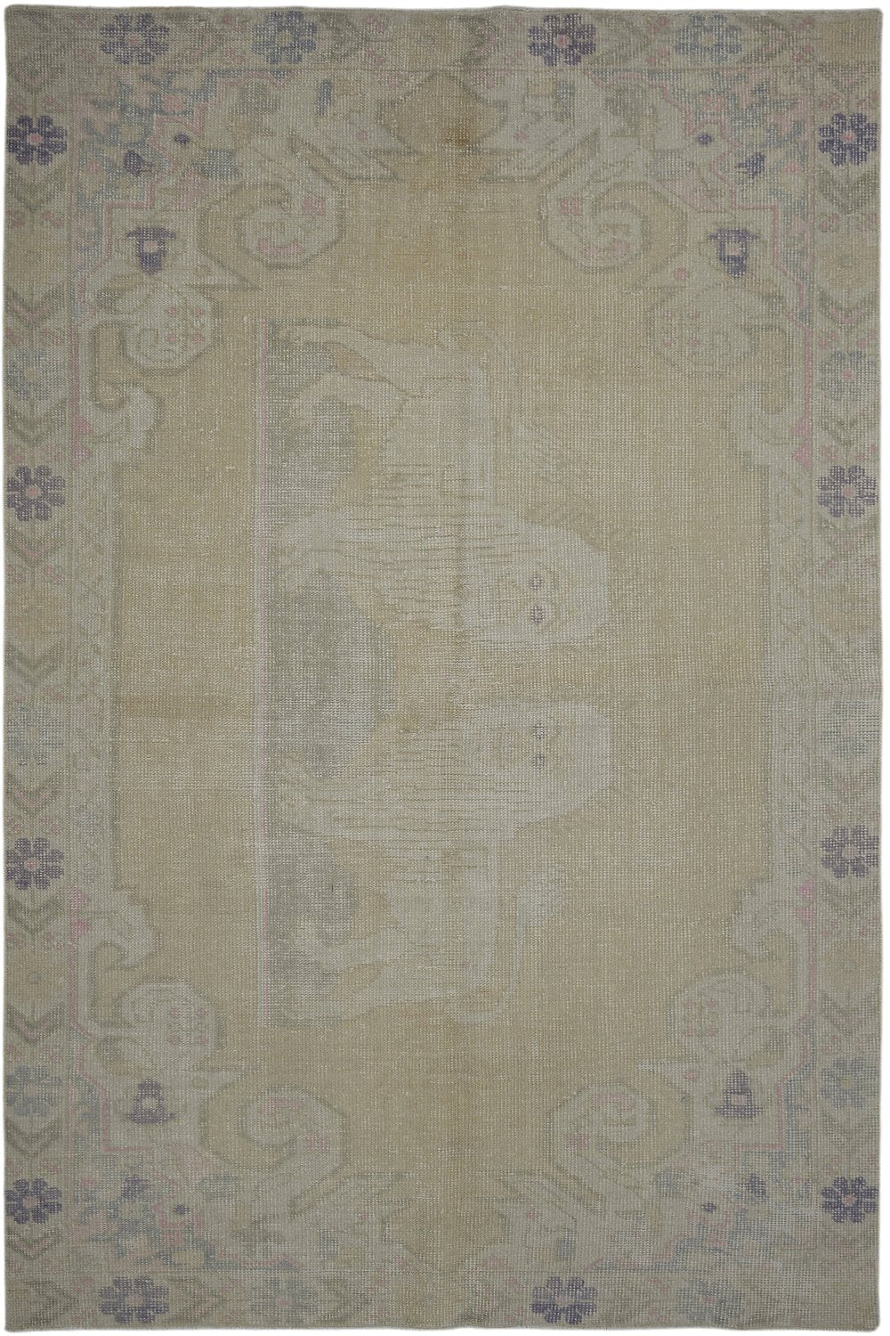 Turkish Vintage Over Dyed Rug