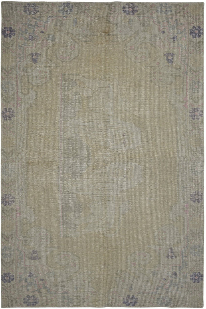 Turkish Vintage Over Dyed Rug