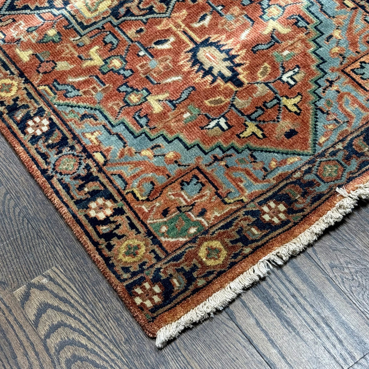 Handmade New Heriz Runner in Orange 