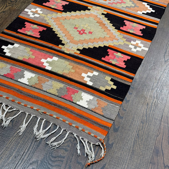 Turkish Old Antique Kilim Runner