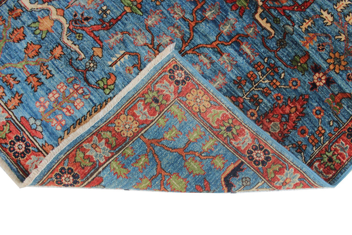 Hand Knotted Afghani Aryana Area Rug in blue