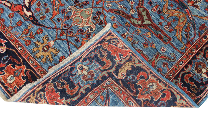 Hand Knotted Afghani Aryana Area Rug in Blue