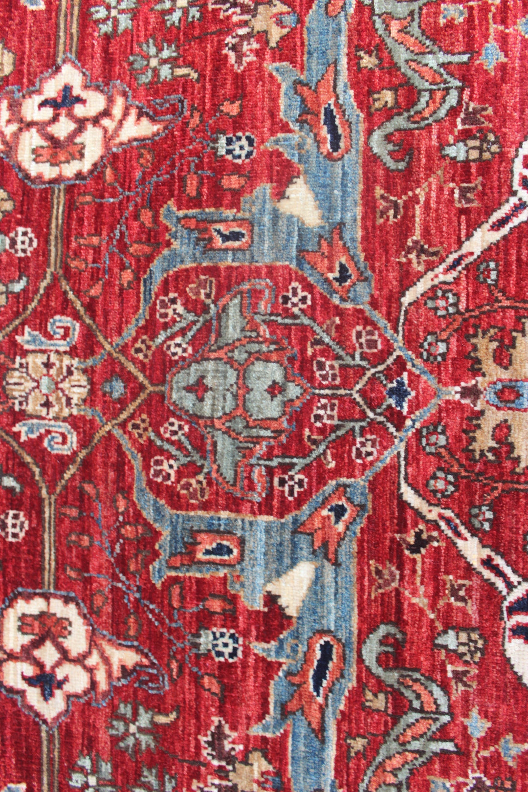 Hand Knotted Afghani Aryana Area Rug in red