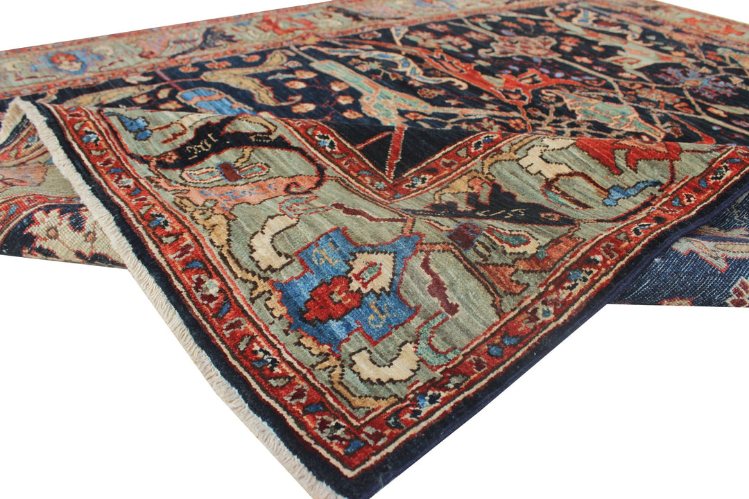 Hand Knotted Afghani Aryana Area Rug  in Black