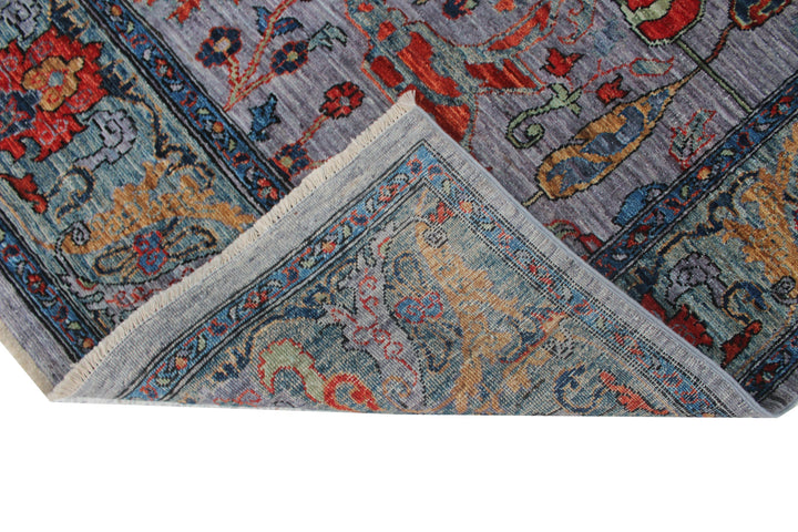 Hand Knotted Afghani Aryana Area Rug in blue