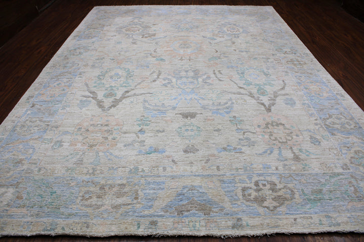 Hand Knotted Afghani Oushak Rectangle Area Rug