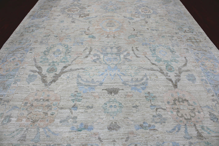 Hand Knotted Afghani Oushak Rectangle Area Rug