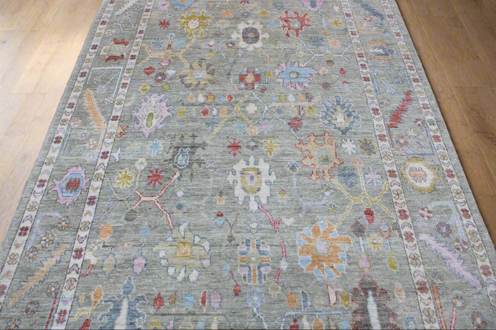 Hand Knotted Afghani Oushak Area Rug 