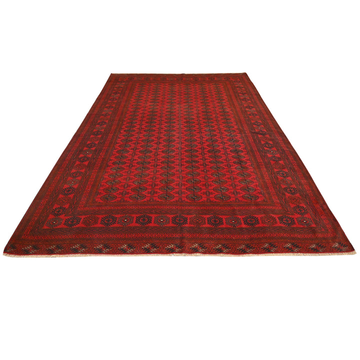 Hand Knotted Bokara Area Rug in Red