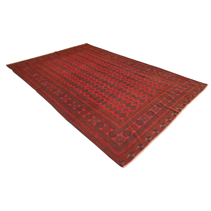 Hand Knotted Bokara Area Rug in Red