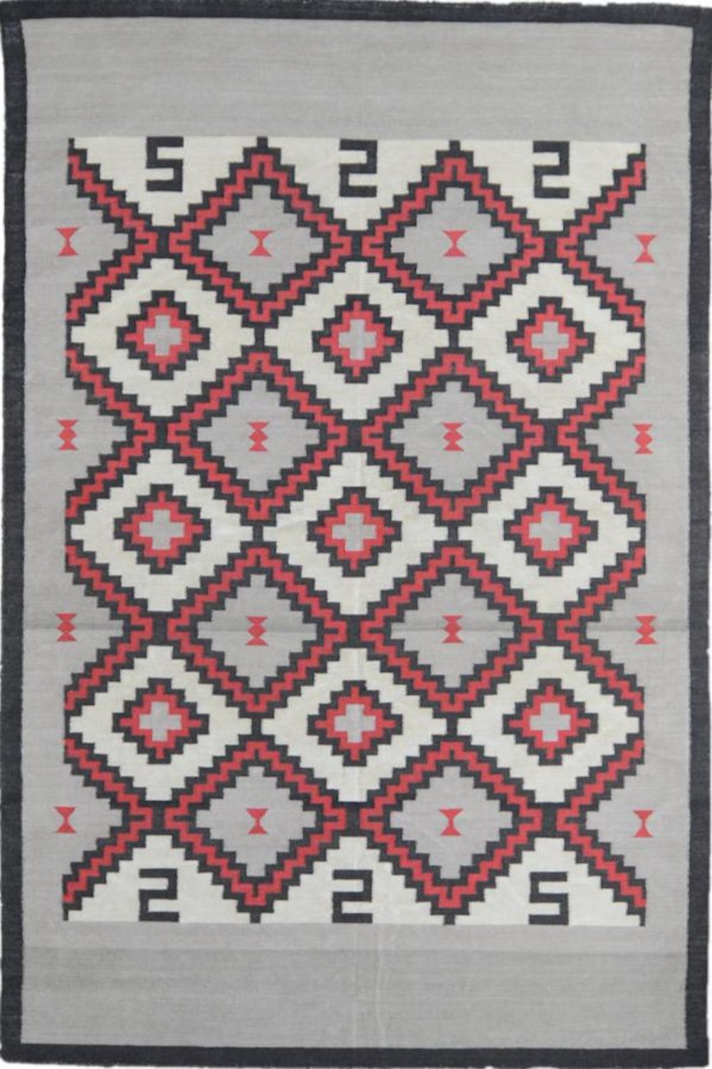 American Navajo Rug in gray