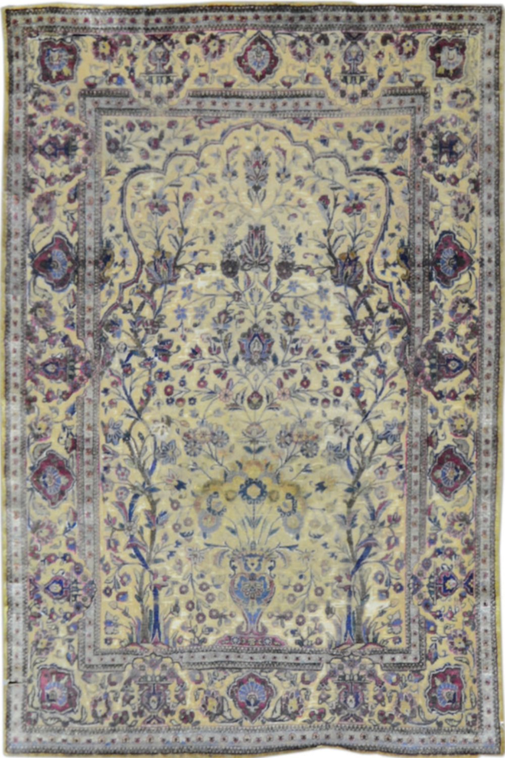 Antique Turkish Silk Rug 