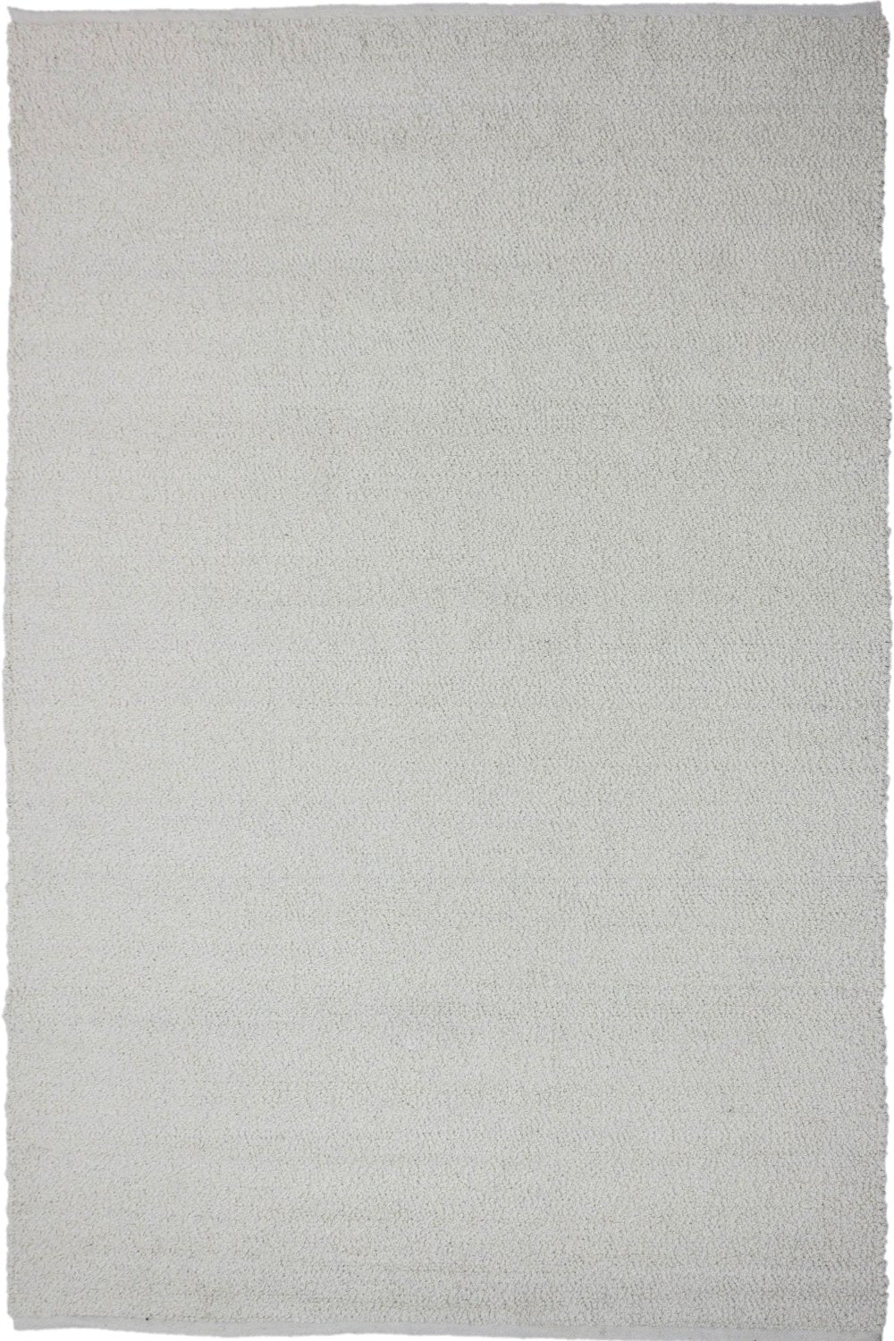 Hand Woven Neutral Jute Area Rug in White