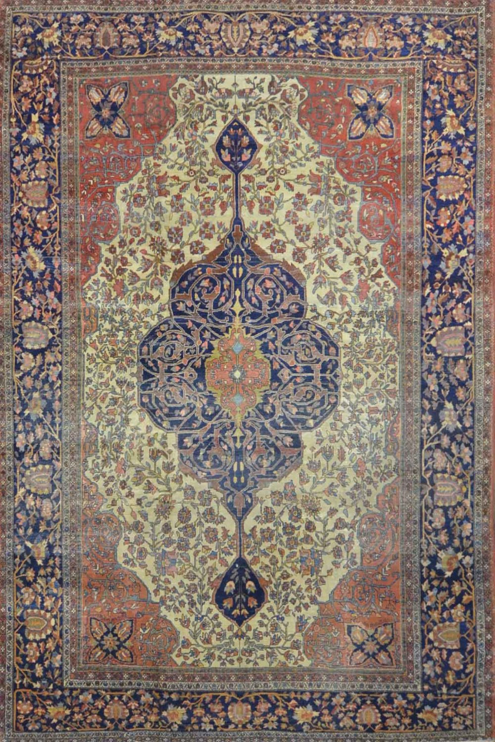 Antique Persian Saroukh Farahan Rug 