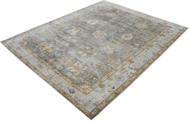 Hand Knotted Oushak Area Rug