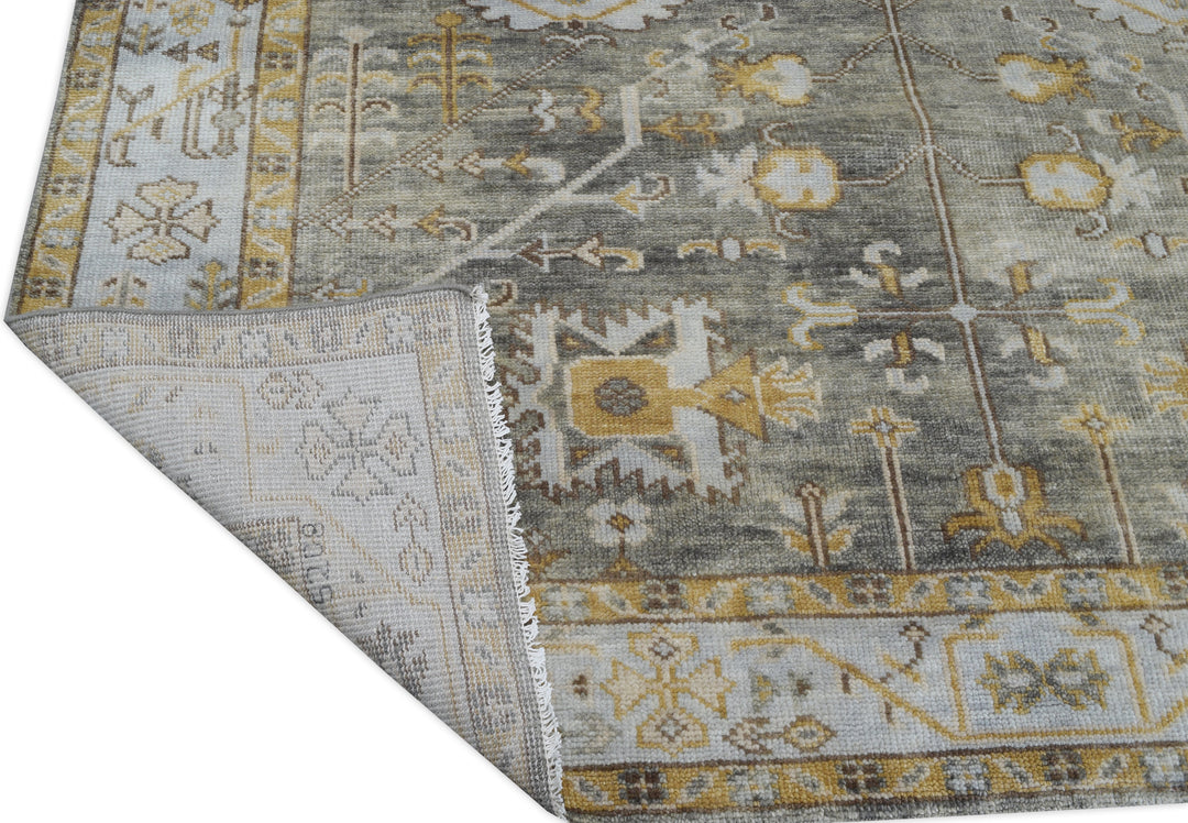 Hand Knotted Oushak Area Rug