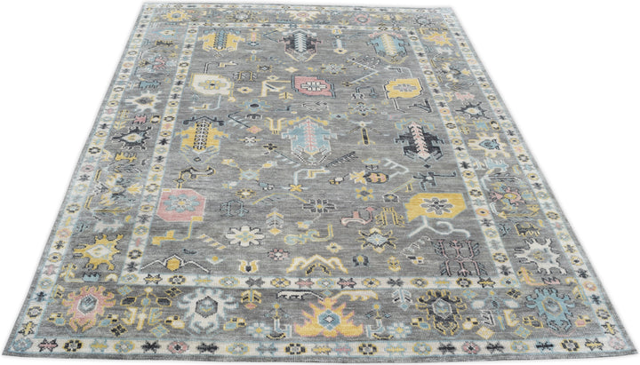 Hand Knotted Oushak Area Rug