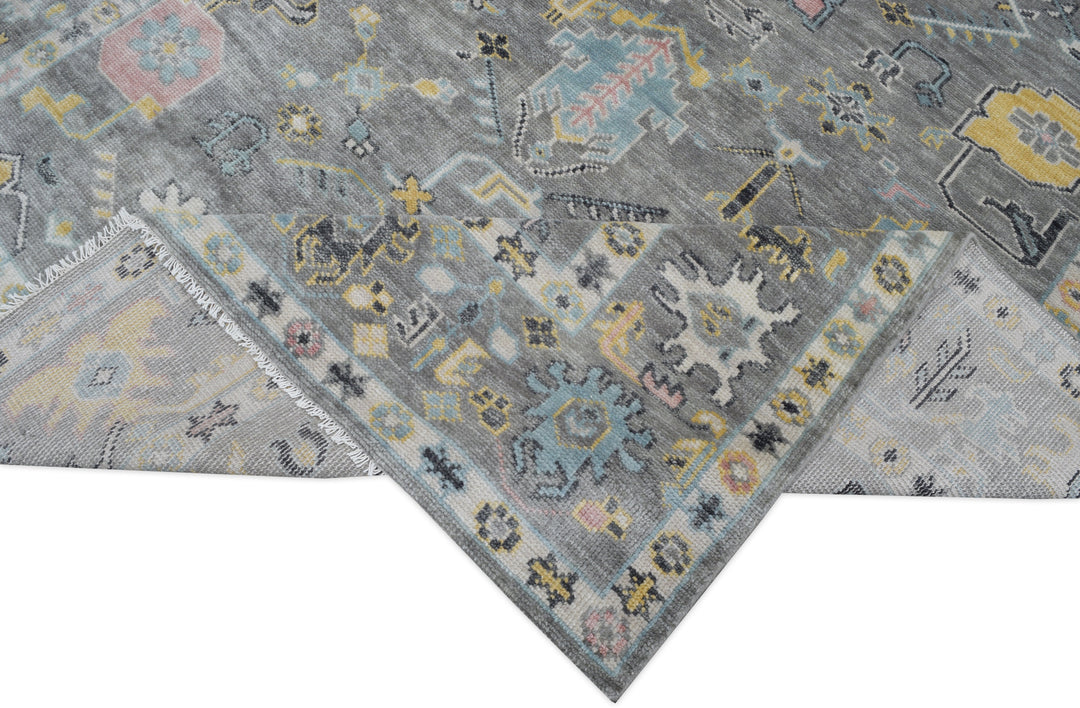 Hand Knotted Oushak Area Rug