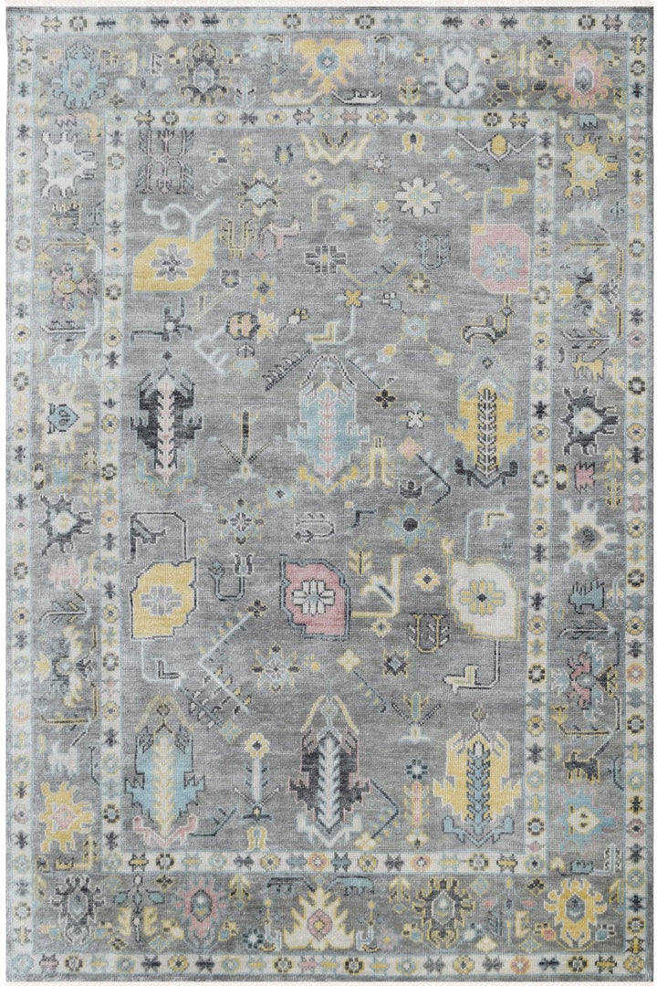 Hand Knotted Oushak Area Rug