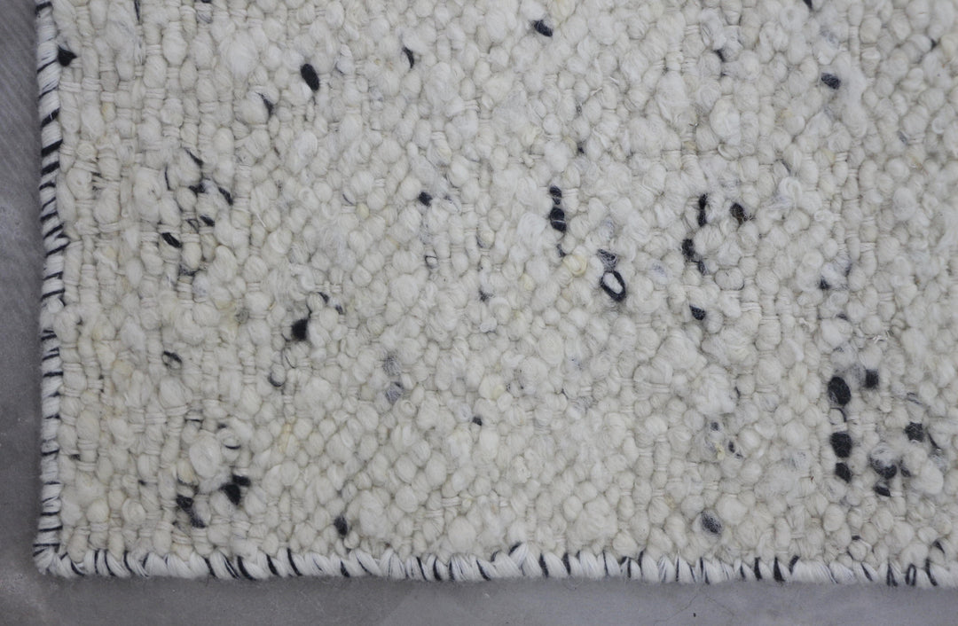 Hand Woven Modern Neutral Area Rug in White 