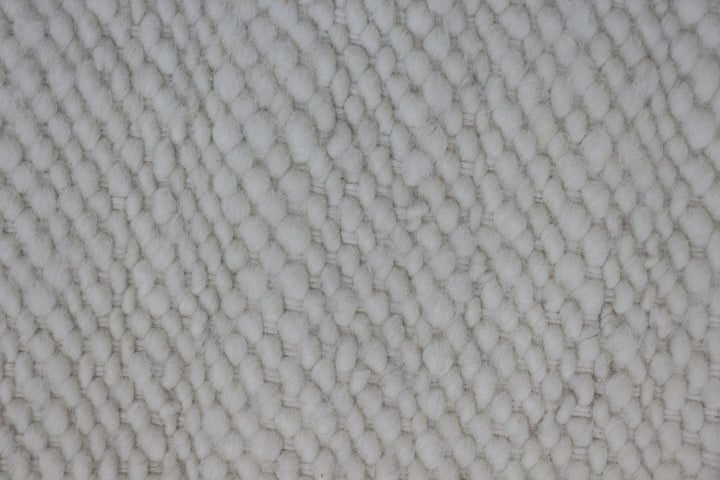 Hand Woven Modern Neutral Area Rug in white