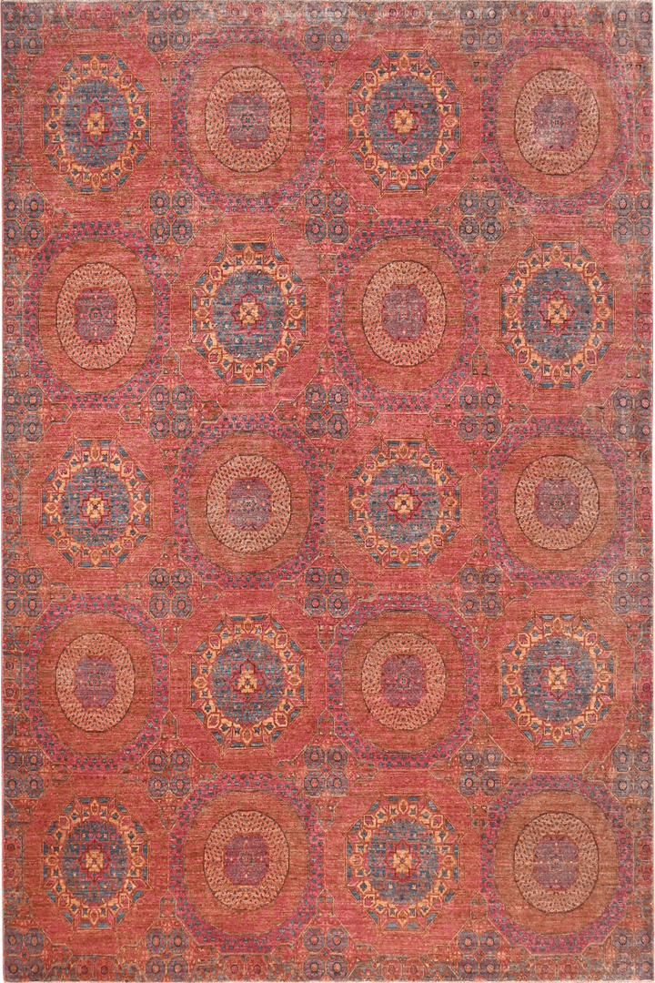 Hand Knotted Ariana Area Rug in red 