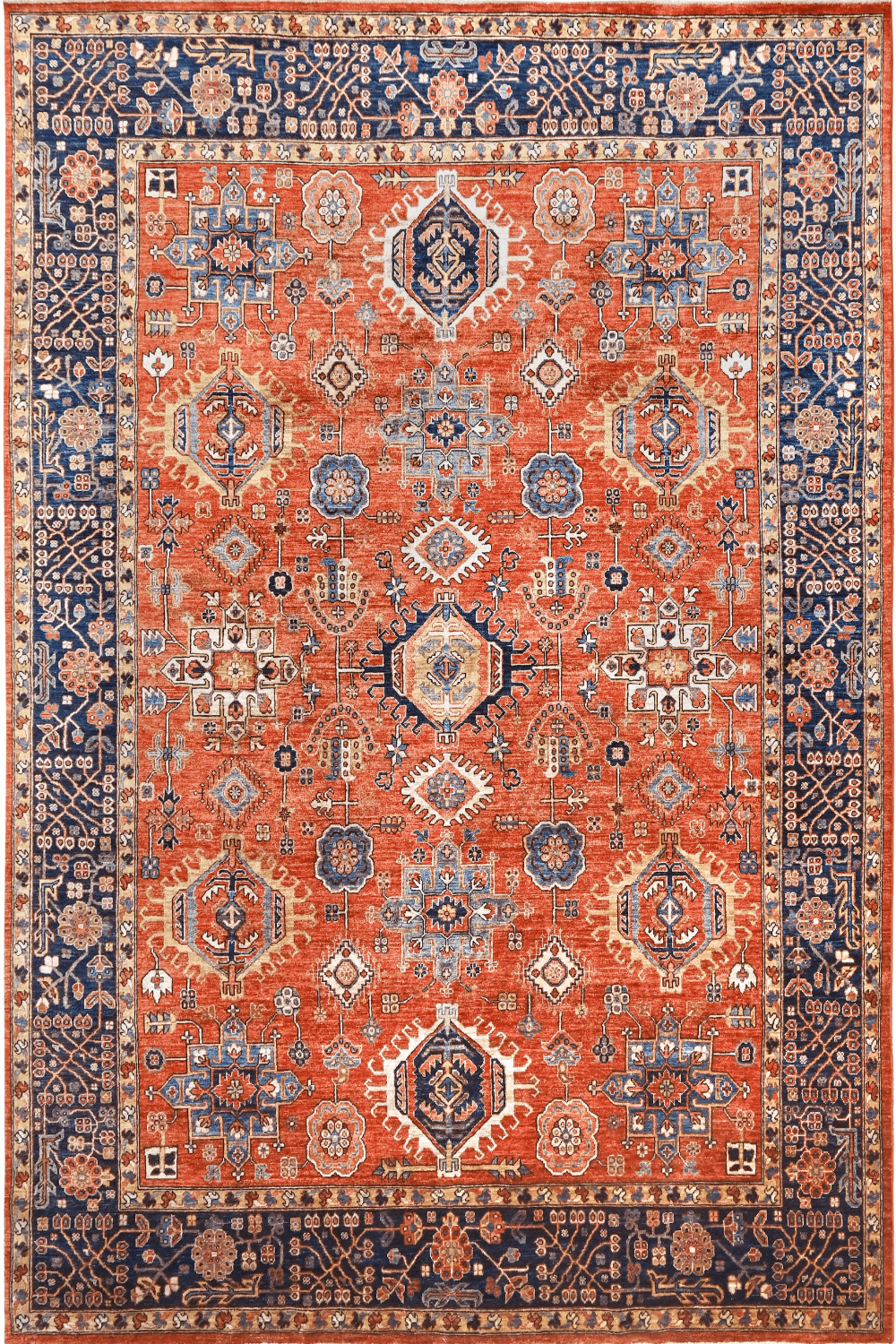 Hand Knotted Ariana Area Rug in red