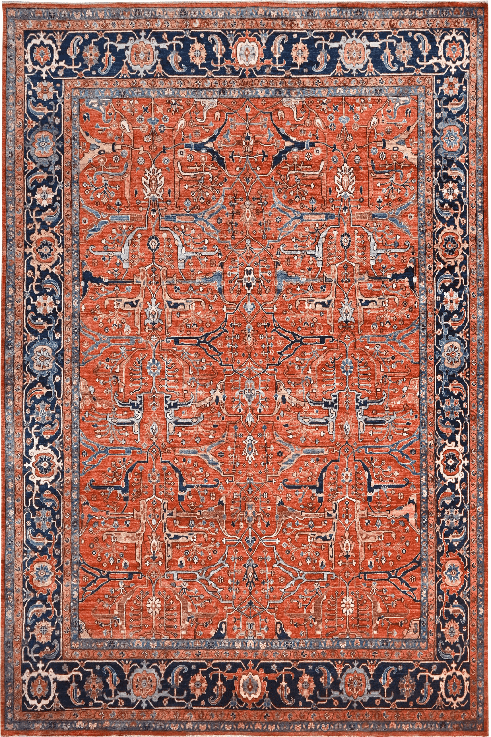 Hand Knotted Ariana Area Rug in red 