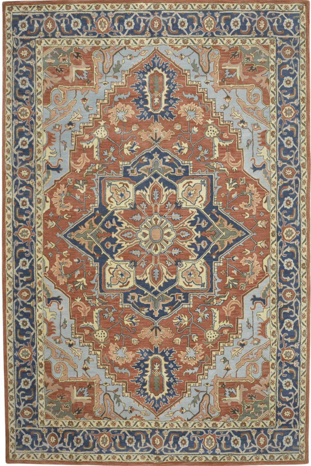 Handmade Tufted Heriz Rug