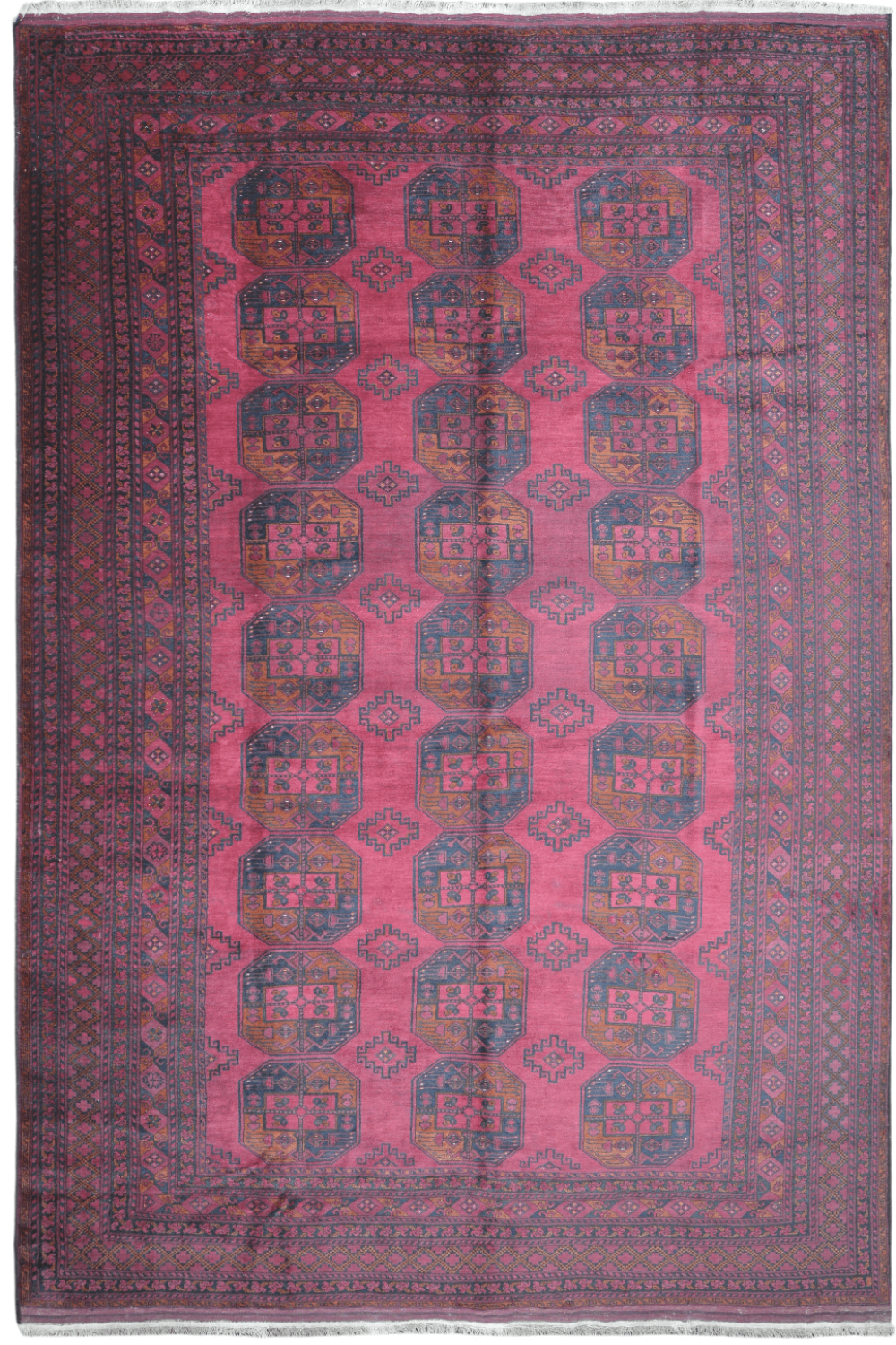 Old Afghani Turkmen Wool Rug