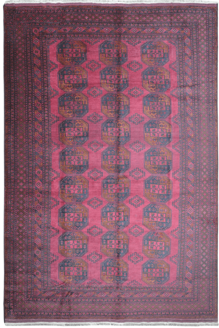 Old Afghani Turkmen Wool Rug