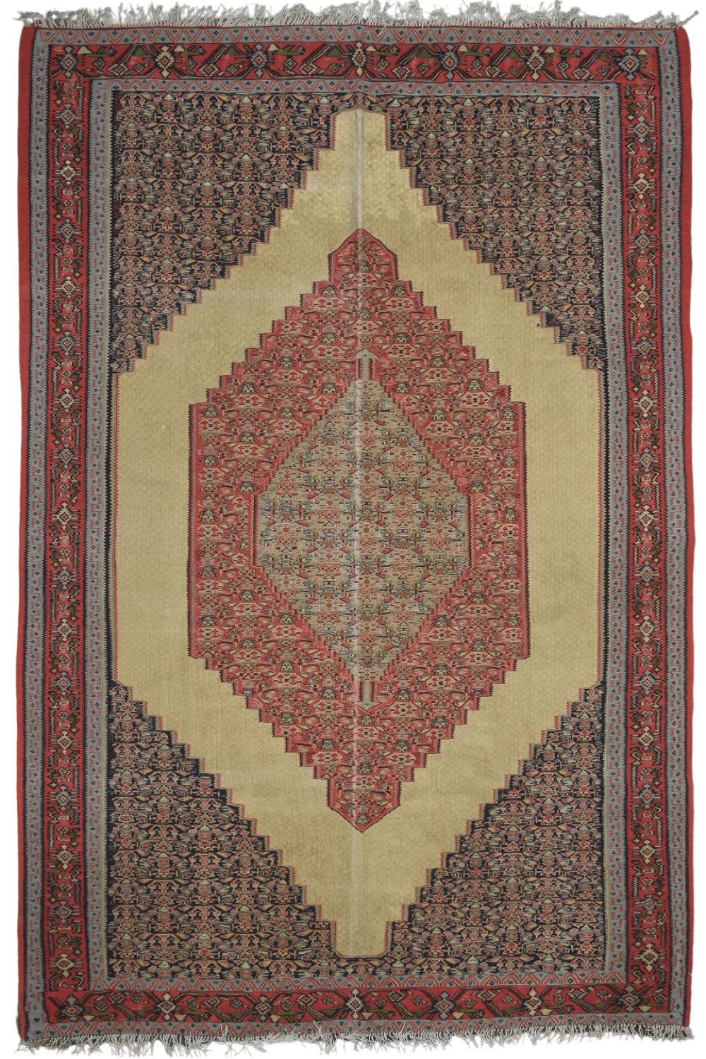 Persian Senneh Vintage Kilim Rug